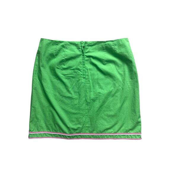 Vintage Lilly Pulitzer Skirt Women’s Size 10 Green Pink Trim Cotton Mini Preppy - Picture 2 of 7